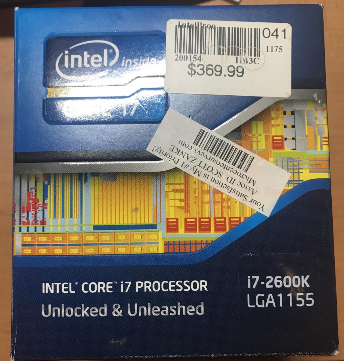 For sale i7 2600k with Cooler in Box